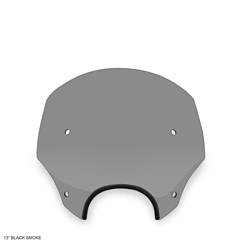 MEMPHIS SHADES El Paso Windshield - 13" - 7" Headlight Cutout - Black Smoke - MEP5233