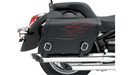 SADDLEMEN Flame Saddlebag - Red -Large X021-05-0412 - PartsOutlet.com.au