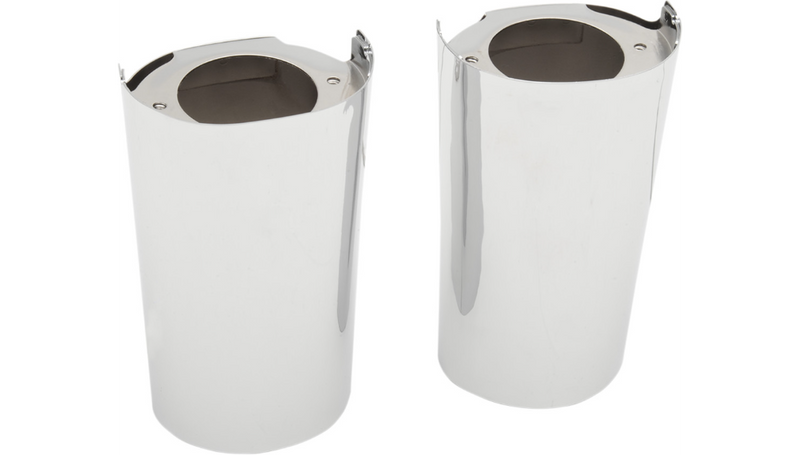 DRAG SPECIALTIES Fork Slider Covers - Chrome - Smooth - Extended +2" (8.5") - FL '14-'25 - 77492