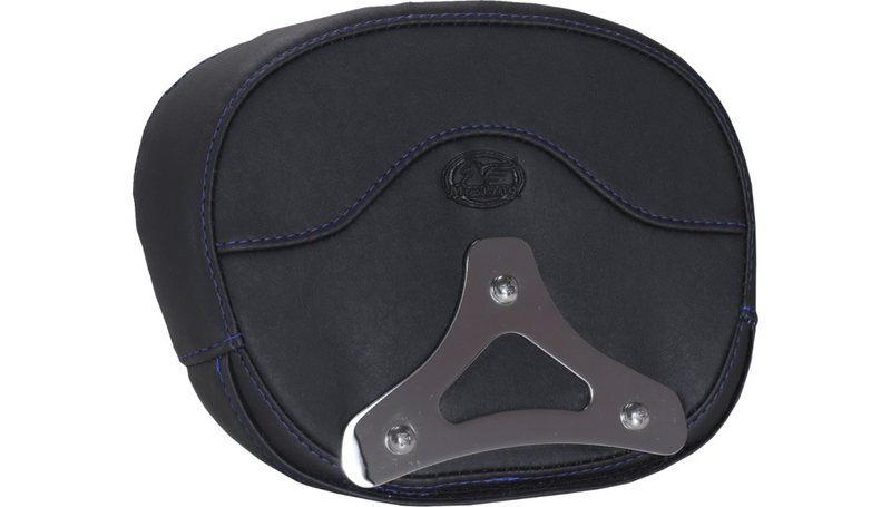 MUSTANG Deluxe Sissy Bar Pad - Diamond - Sky Blue Stitch - FLT/FLH '23-'25 - 88450SB