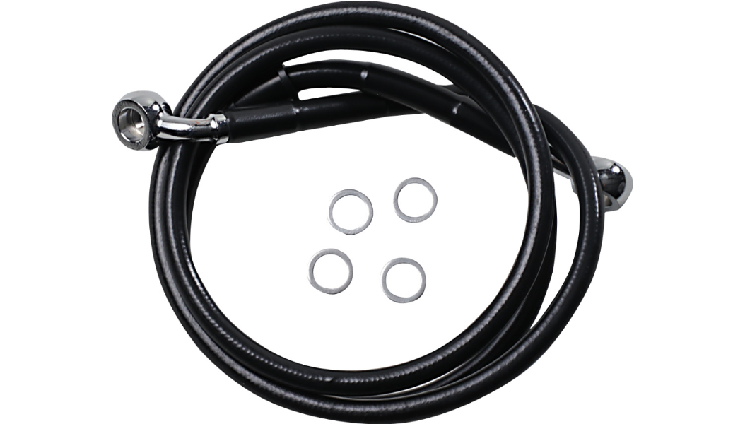 DRAG SPECIALTIES Brake Line - +2" - Black - '18-'21 XL 618763-2BLK