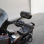 ARLEN NESS FORGED OVAL MIRRORS, BLACK - LEFT - 13-170 - PartsOutlet.com.au