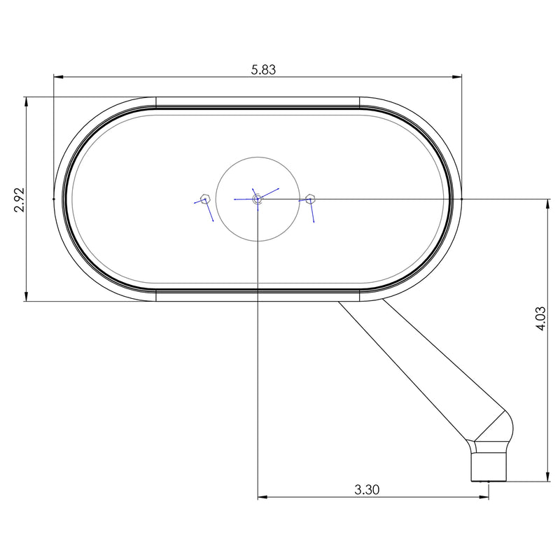 ARLEN NESS FORGED OVAL MIRRORS, BLACK - LEFT - 13-170 - PartsOutlet.com.au