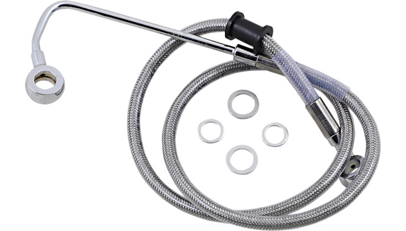 DRAG SPECIALTIES Brake Line - +2" - Stainless Steel - '15-'17 Softail - 618302-2
