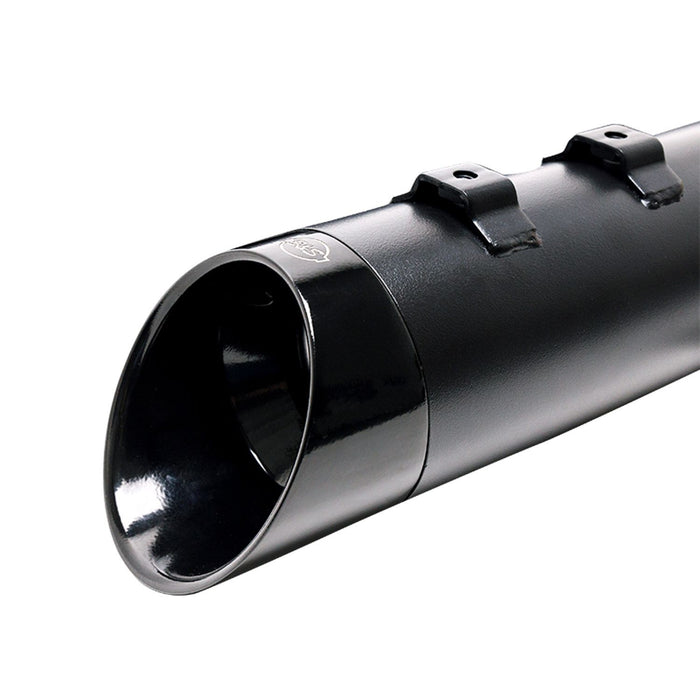 S&S CYCLE Black Mk45 muffler with Black Cutlass End Cap for 1995-2016 Touring 550-1016