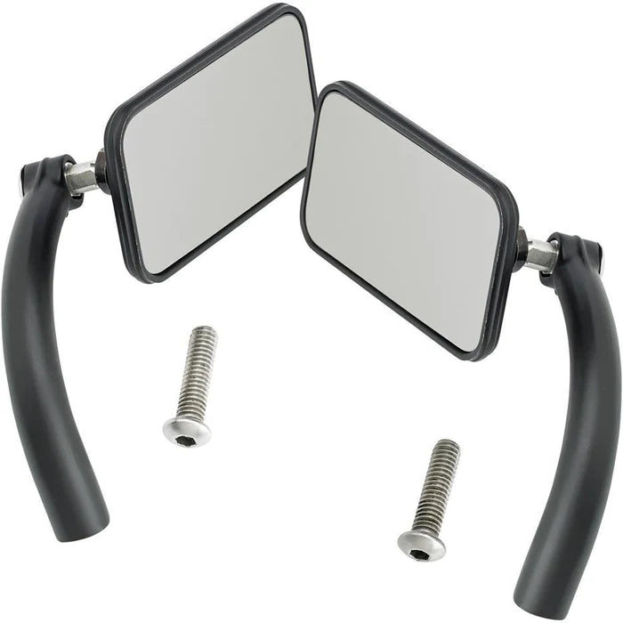 BILTWELL Rectangular Mirrors - Black - Pair - 6502-200-102 - PartsOutlet.com.au