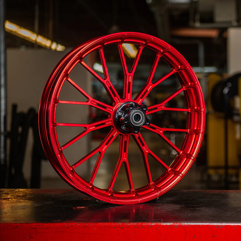 ARLEN NESS Y-SPOKE FORGED WHEELS, RED - 19"x3.25" - RIM ONLY - 71-558