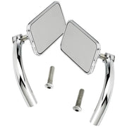 BILTWELL Rectangular Mirrors - Chrome - Pair - 6502-200-502 - PartsOutlet.com.au