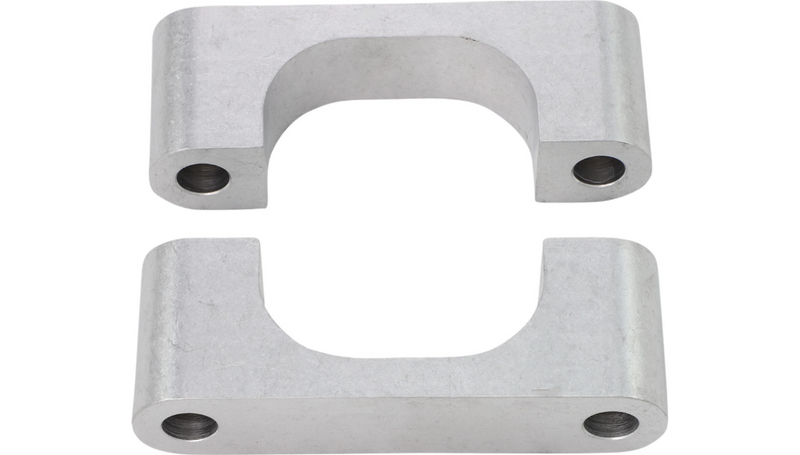 KLOCK WERKS Hugger Front Fender Mounting Blocks - For 21" (Skinny) Wheels - Satin - Harley-Davidson '84-'13 - KWFS-02-0106