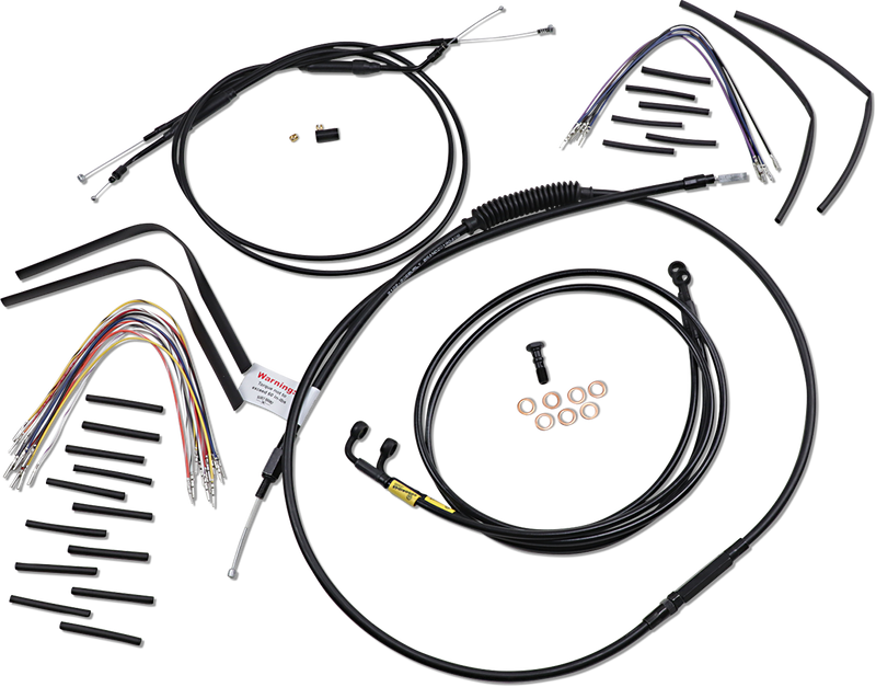 BURLY BRAND Control Kit - 12" Ape Hanger Handlebars - Harley-Davidson '96-'05 - B30-1192
