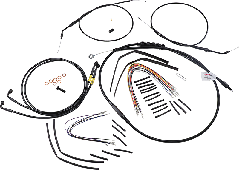 BURLY BRAND Control Kit - 12" Ape Hanger Handlebars - Fat Bob '08-'11 - B30-1197