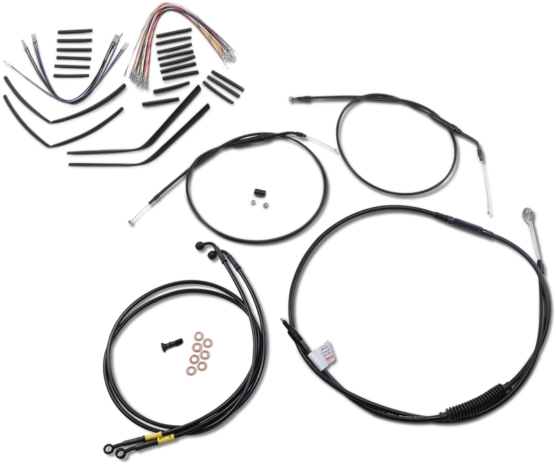 BURLY BRAND Control Kit - 14" Ape Hanger Handlebars - Fat Bob '08-'11 - B30-1198