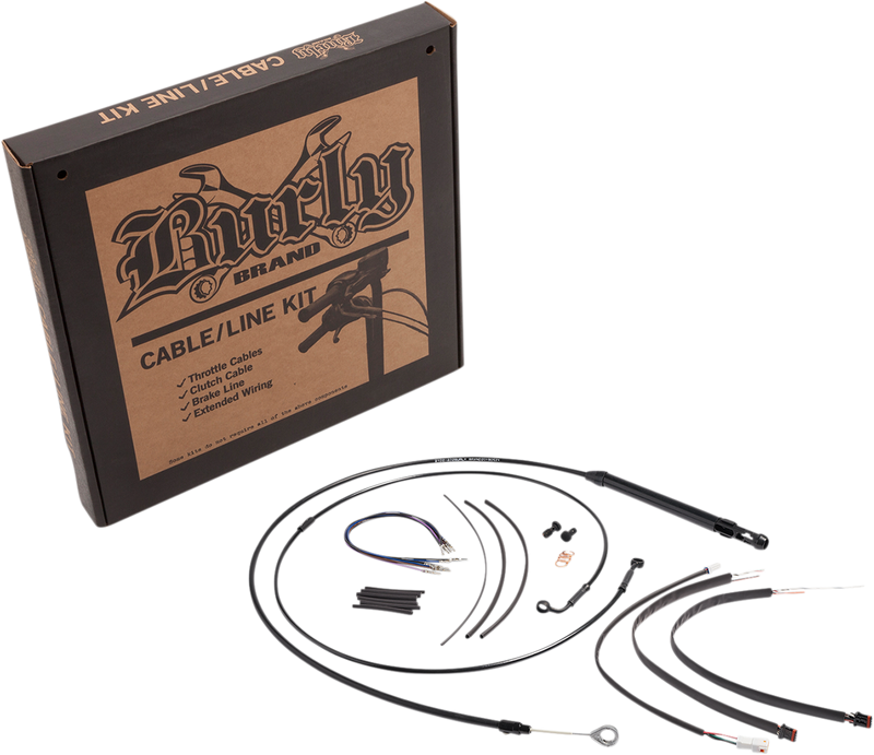 BURLY BRAND Control Kit - 16" Ape Hanger Handlebars - Softail '18-'24 - B30-1256