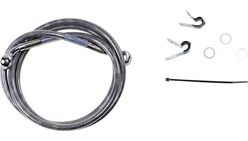 DRAG SPECIALTIES Brake Line - Front - +10" - Stainless Steel - '04-'12 XL - 660310-10