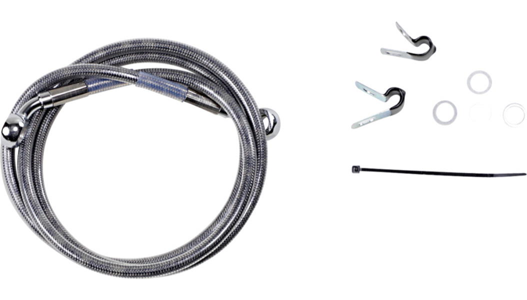 DRAG SPECIALTIES Brake Line - Front - +10" - Stainless Steel - '04-'12 XL 660310-10