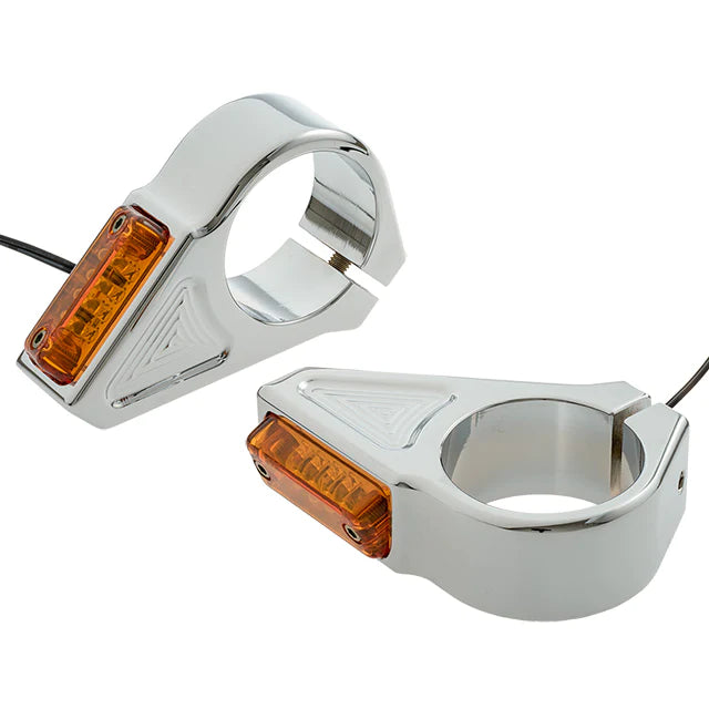 JOKER MACHINE LED Turn Signals - 41 mm - Chrome 05-301-3 - PartsOutlet.com.au