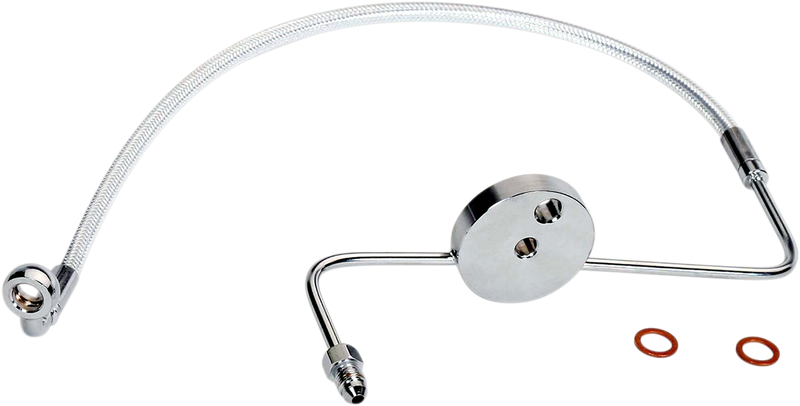 MAGNUM SHIELDING Lower Brake Line - 96-11 FXDWG / FXST - Sterling Chromite II 37001 - PartsOutlet.com.au