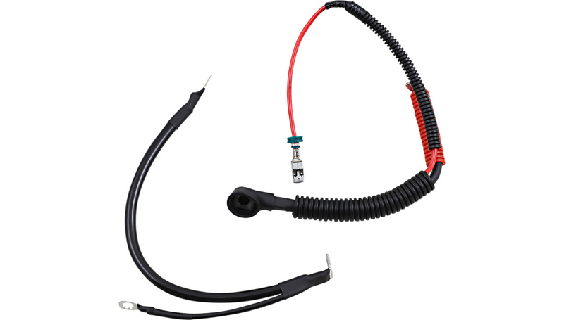 DRAG SPECIALTIES Black Battery Cable Set - '09-'13 FLH/T E25-0091B-D7 - PartsOutlet.com.au