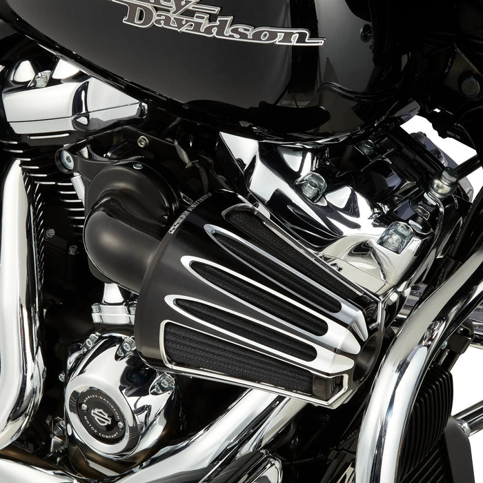 ARLEN NESS DEEP CUT® MONSTER SUCKER® AIR CLEANER, BLACK - 91-up XL SPORTSTER - 81-014 - PartsOutlet.com.au