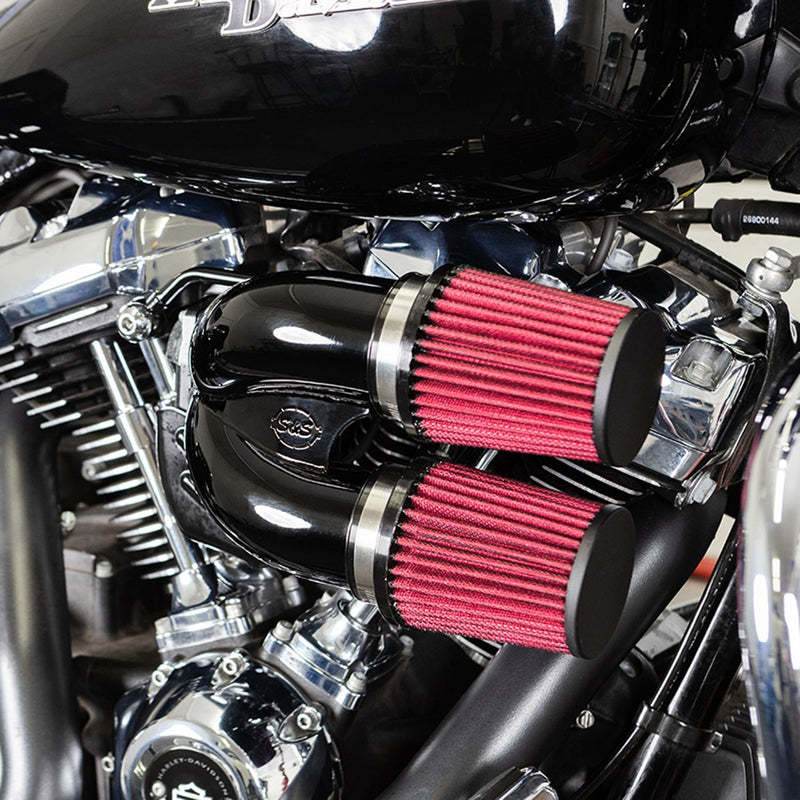 S&S CYCLE Tuned Induction Kit in Gloss Black for 2017-2020 HD® M8 Models - 170-0567A - PartsOutlet.com.au