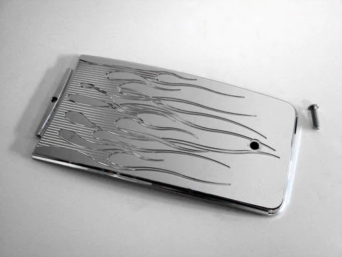 JOKER MACHINE Lower Dash Panel - Flame - Chrome - '84-'99 Softail - 931101-1FC - PartsOutlet.com.au