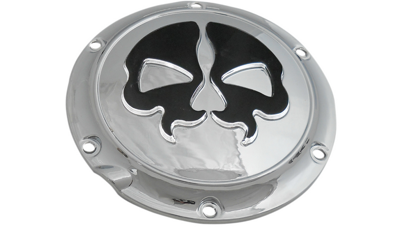DRAG SPECIALTIES Split Skull Derby Cover - Harley-Davidson 2004-2022 - Chrome 78044 - PartsOutlet.com.au