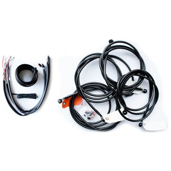 LA CHOPPERS CABLE AND BRAKE LINE KIT MIDNIGHT BLACK FOR 15"-17" APE HANGERS - LA-8052KT2-16M