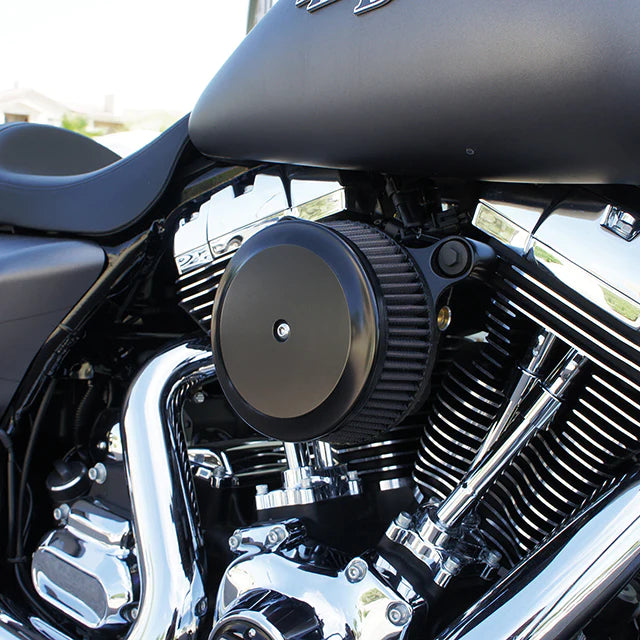 JOKER MACHINE Smooth Air Cleaner Cover - Black - Harley-Davidson 1999-2017 - 02-222-1 - PartsOutlet.com.au