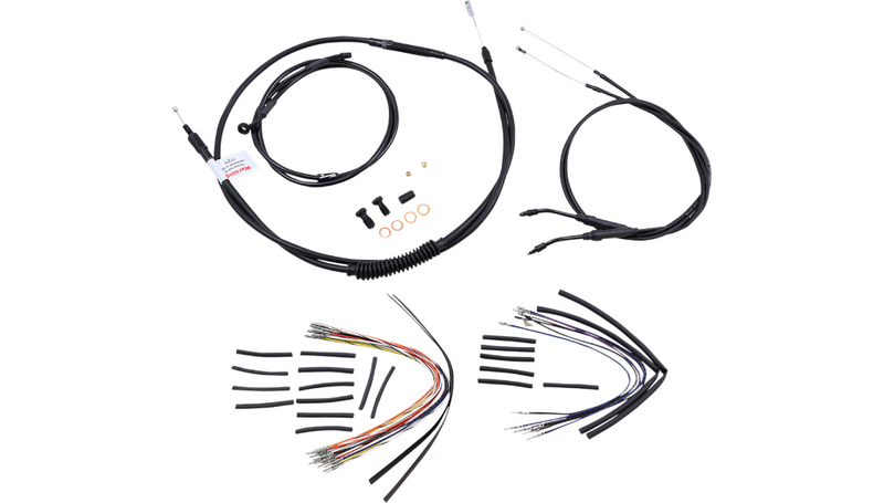 BURLY BRAND Control Kit - 14" Ape Hanger Handlebars - Harley-Davidson 2006 - B30-1037
