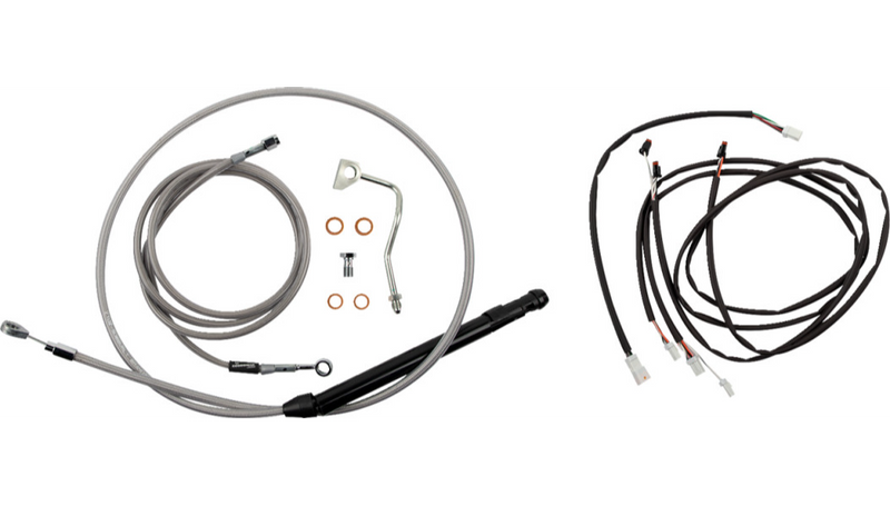 BURLY BRAND Control Kit - Gorilla Ape Hanger - 16" - Stainless Steel - Harley-Davidson '21-'24 - B30-1312