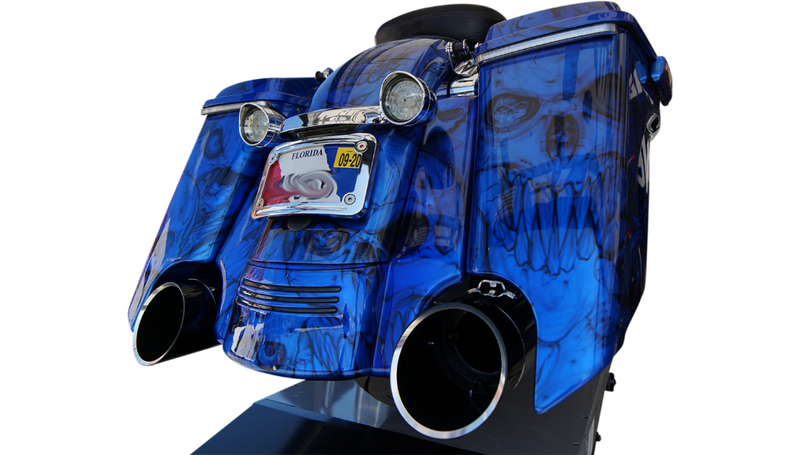 KHROME WERKS 4.5" Mufflers for Touring - Matte Black with Edge - FL 2017+- 202885