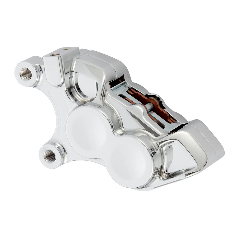 ARLEN NESS 4-PISTON BRAKE CALIPERS, 11.8" CHROME - Front Right - Harley-Davidson '06-'22 - 02-222