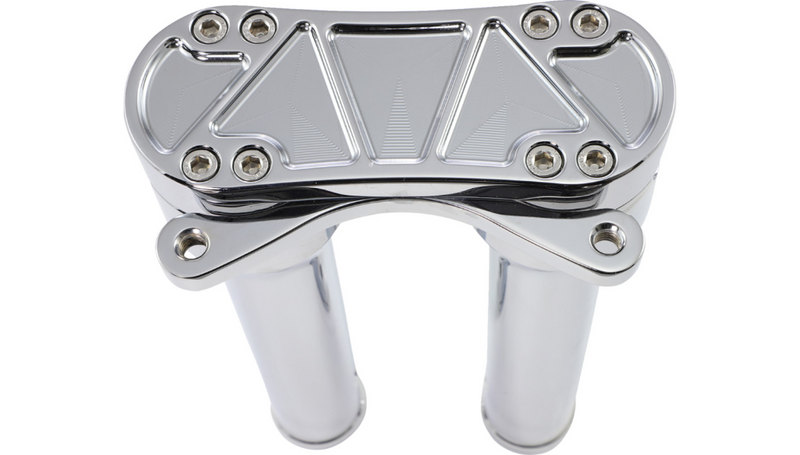 ACCUTRONIX Risers - Threaded - 10" - Gauge Mount - Chrome - Harley-Davidson '99-'21 - HR2210-MC