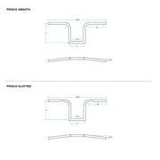 BILTWELL Handlebar - Frisco - Chrome - SMOOTH - 6003-1052 - PartsOutlet.com.au
