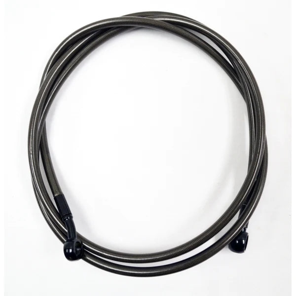LA CHOPPERS MIDNIGHT BRAIDED CLUTCH LINE FOR 15"-17" APES / BLACK-BRAIDED / STAINLESS STEEL - Touring '17-'20 - LA-8054C16M
