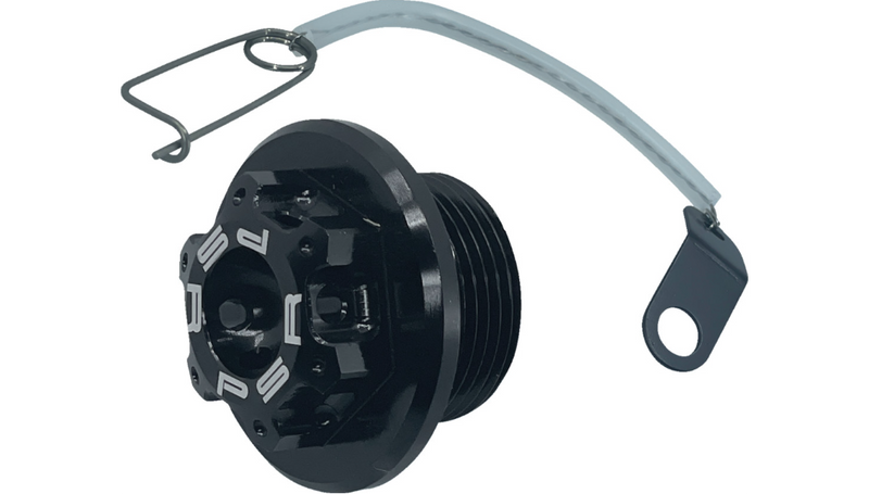 PSR Oil Cap Kit - Black - M25 x 1.5 - Aprilia '09-'16 - 00-01315-22
