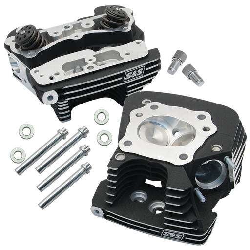 S&S CYCLE S&S® Super Stock® 79cc Cylinder Head Kit For 1999-'05 HD® Big Twins - Wrinkle Black Powder Coat Finish 90-1293 - PartsOutlet.com.au