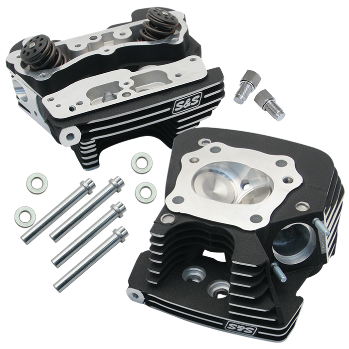 S&S CYCLE S&S® Super Stock® 79cc Cylinder Head Kit For 1999-'05 HD® Big Twins - Wrinkle Black Powder Coat Finish 90-1293 - PartsOutlet.com.au