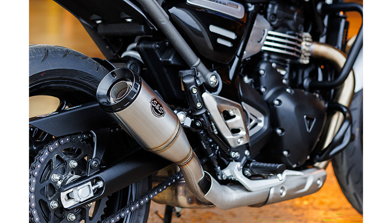 S&S CYCLE Grand National Slip-On Muffler - Stainless Steel - Speed 400 & Scrambler 400 - '24-'25 - 550-1143