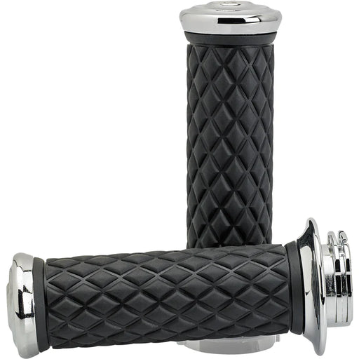 BILTWELL Grips - Alumicore - Dual Cable - Chrome 6604-105-01 - PartsOutlet.com.au