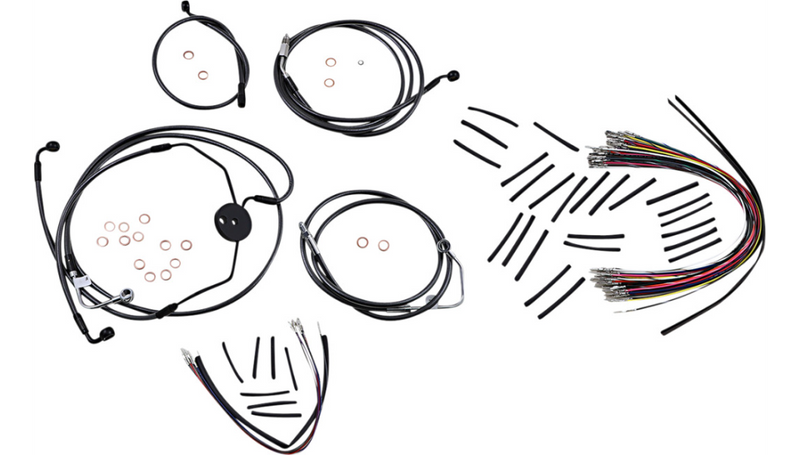 MAGNUM SHIELDING Black Pearl Designer Handlebar Installation Kit - 15" - 17" - FL '09-'12 - 487022