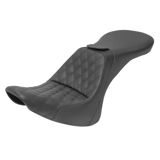 SADDLEMEN Explorer Seat - Lattice Stitched - Backrest - FLSTN '06-'17 - 806-15-030LS - PartsOutlet.com.au