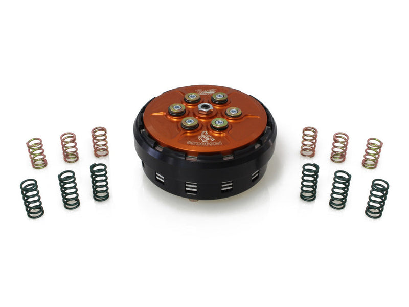 Barnett Complete Scorpion Billet Clutch with Basket. Fits 6sp Twin Cam 2007-2017 With Cable Clutch.