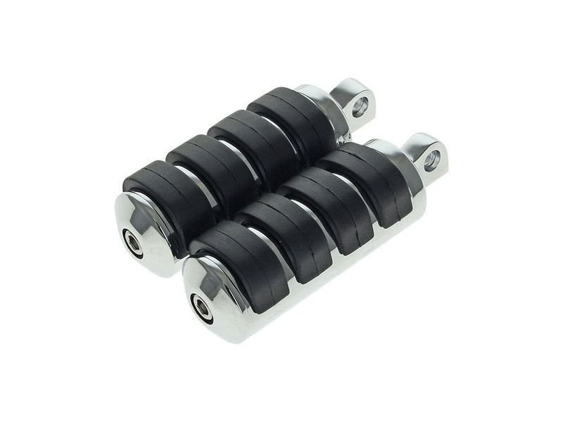 Rollies Comfort Iso Style Large Footpegs with Male Mounts – Chrome – 17-0312I
