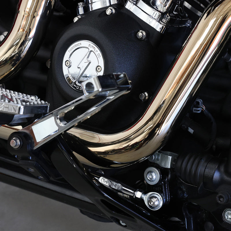 THRASHIN SUPPLY Adjustable Brake Linkage - '18-'25 Softail - Black - TSC-2301-1
