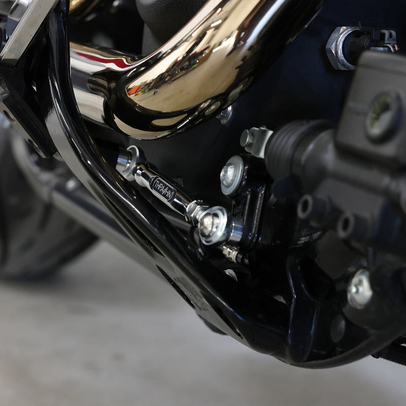 THRASHIN SUPPLY Adjustable Brake Linkage - '18-'25 Softail - Black - TSC-2301-1