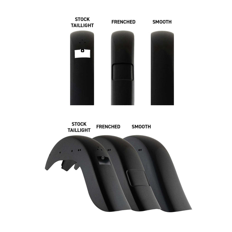 KLOCK WERKS 4" Stretched Rear Fender - Smooth - 7.125" W - Softail '00-'17 - KWF-02-0301