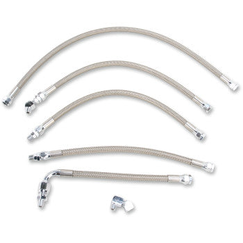 DRAG SPECIALTIES Oil Line Kit - Stainless Steel - Harley-Davidson 1991-1994 - FXR 606004 - PartsOutlet.com.au