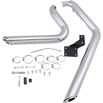 VANCE & HINES Shortshots Staggered Exhaust System - 86-11 Softail - Chrome 17221 - PartsOutlet.com.au