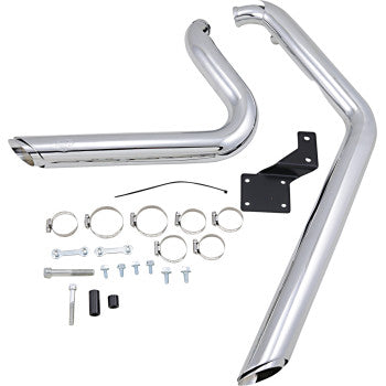 VANCE & HINES Shortshots Staggered Exhaust System - 86-11 Softail -  Chrome 17221